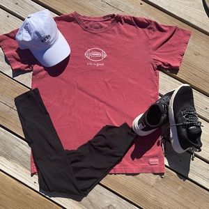 LIFE IS GOOD Football T-Shirt